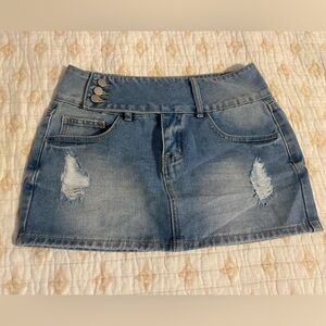 Denim mini skirt